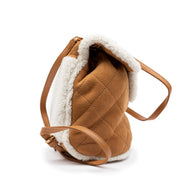 Chanel Coco Neige Shearling Suede Beige Backpack 