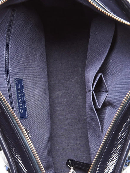 Chanel Medium Plastic Chevron Gabrielle Tweed Hobo Bag (Pre-Loved)