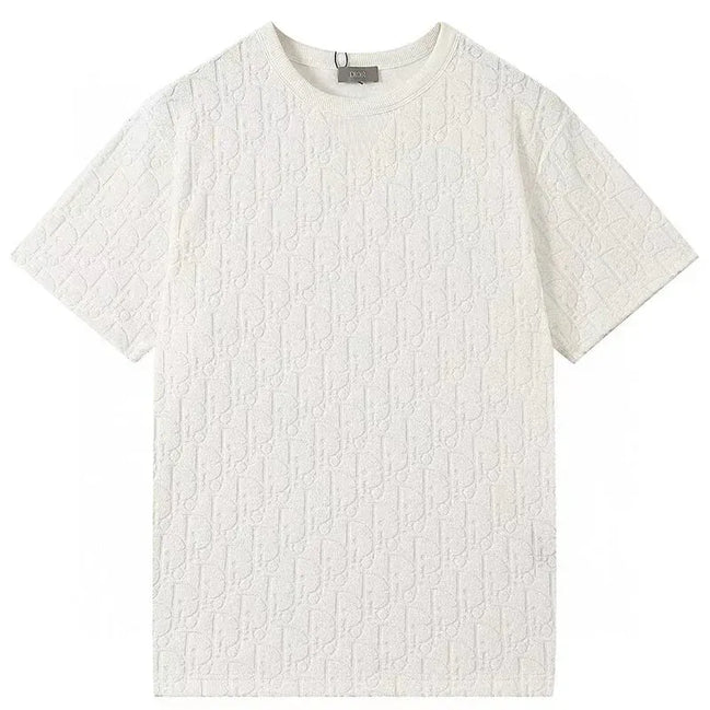 Dior Oblique Terry Cotton White T-Shirt (Pre-Loved)