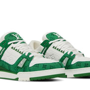 Louis Vuitton Green Monogram Denim LV Trainers 