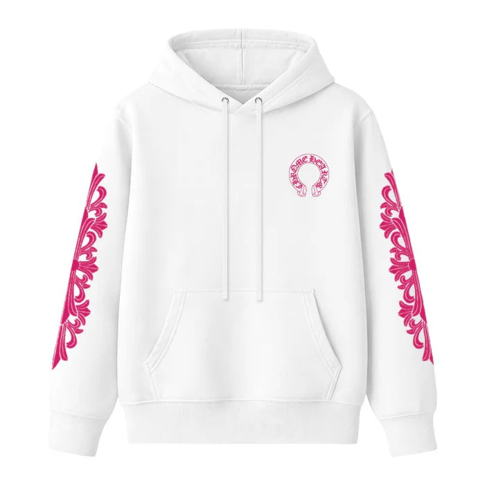 Chrome Hearts Pink Horseshoe Hoodie 