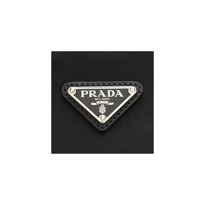 Prada Re-Nylon Enamel Logo Black Duffle Bag (Pre-Loved)