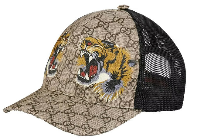 Gucci Tiger Print GG Supreme Baseball Hat (Pre-Loved)