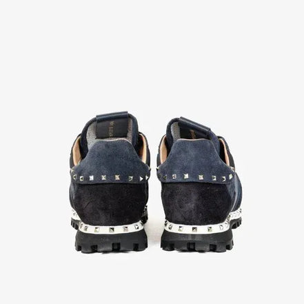 Valentino Garavani Rockrunner Navy Camouflage Sneakers (Pre-Loved)