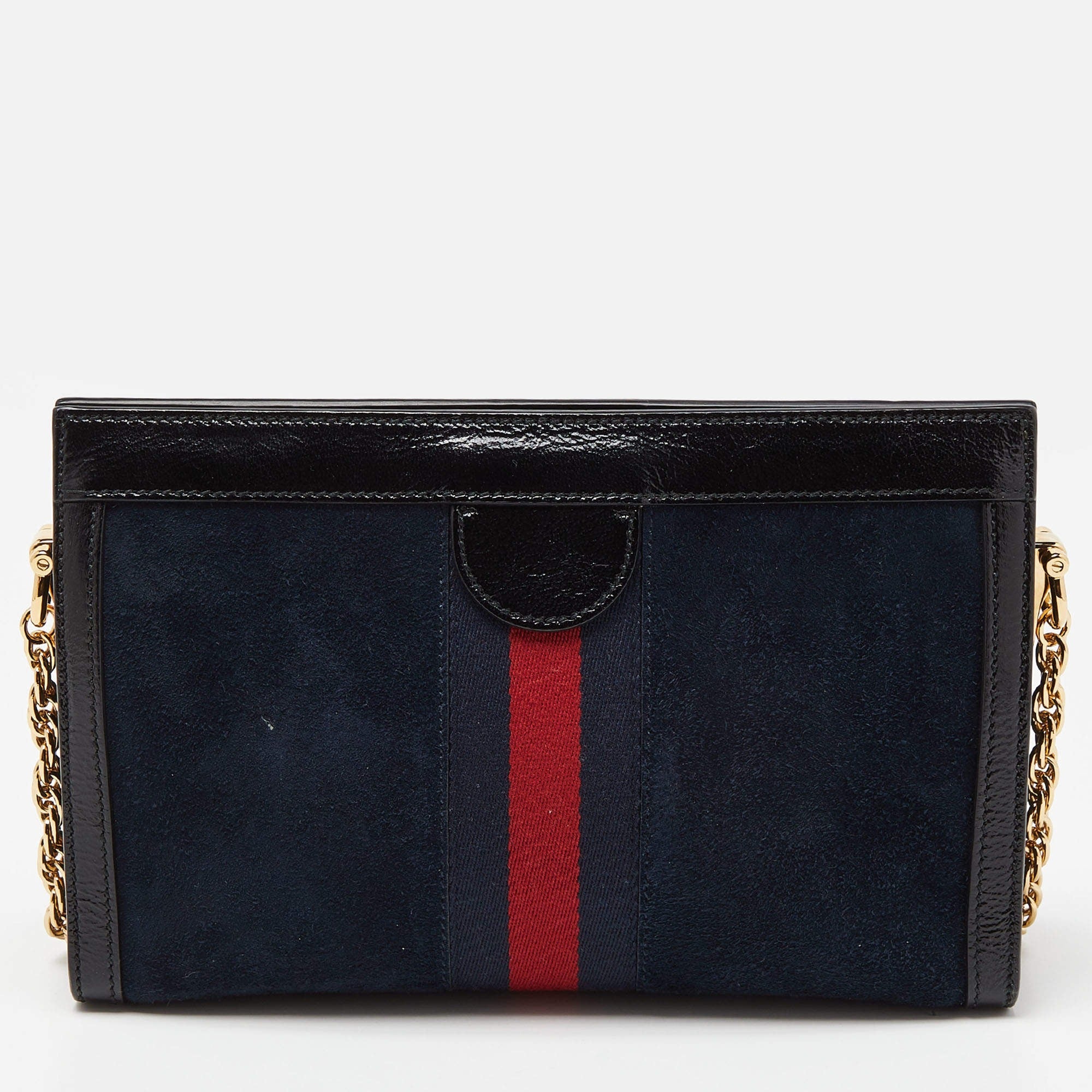 Gucci Ophidia Embroidered Dragon Suede Chain Bag (Pre-Loved)