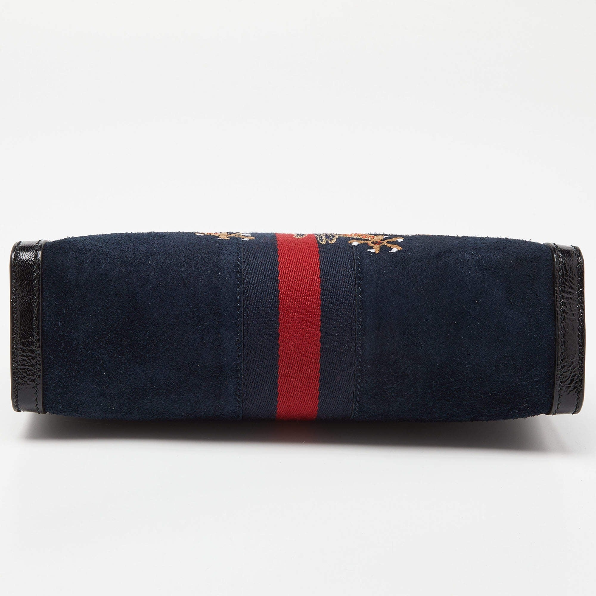 Gucci Ophidia Embroidered Dragon Suede Chain Bag (Pre-Loved)