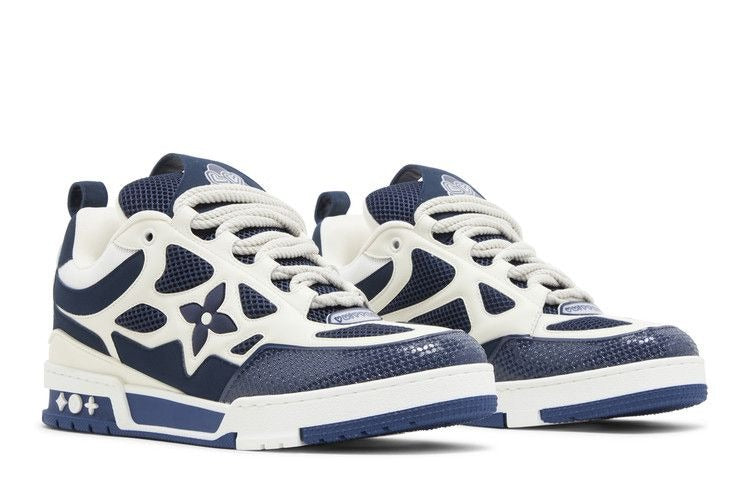 Louis Vuitton Navy Blue and White Skate Sneakers 