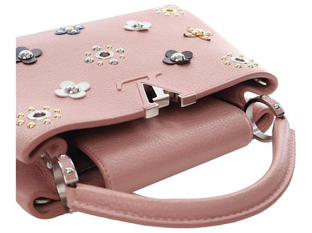 Louis Vuitton Capucines BB Rose Ballerine Flower Studs "Unworn"