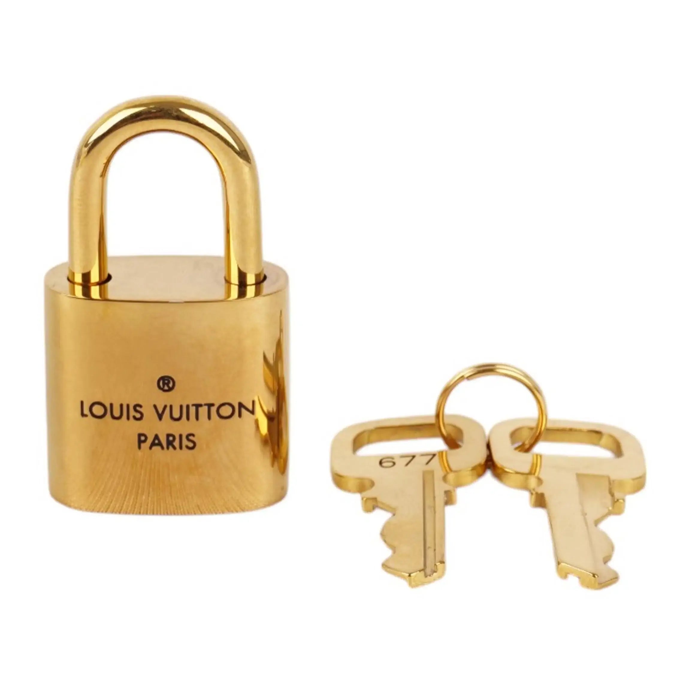 Louis Vuitton Brass Lock and Key Set 