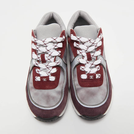 Chanel CC Tie-Dye Runner Sneakers Burgundy & Grey "Unworn"