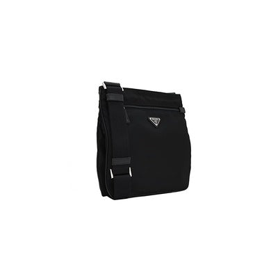 Prada Re-Nylon Enamel Logo Black Duffle Bag (Pre-Loved)