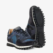 Valentino Garavani Rockrunner Navy Camouflage Sneakers (Pre-Loved)