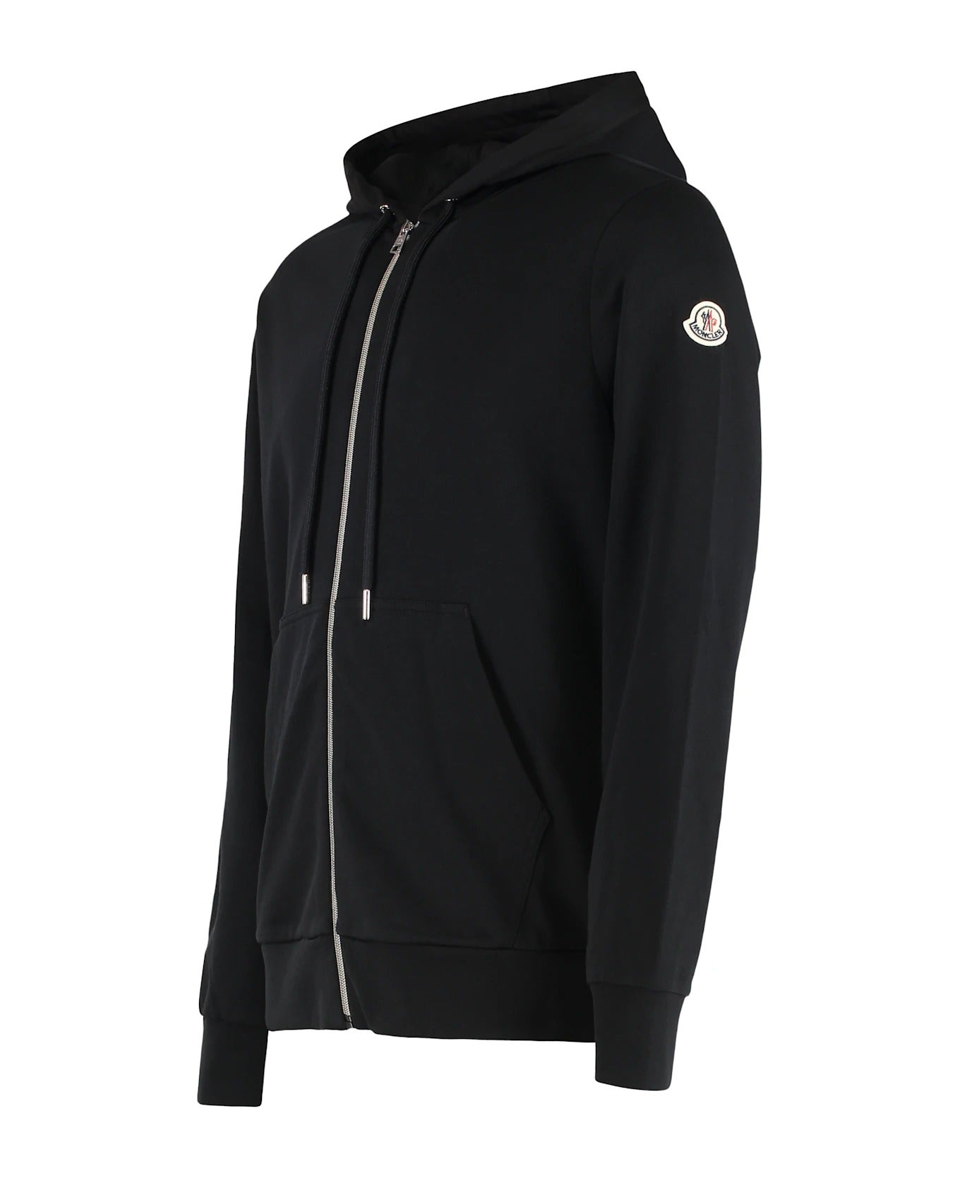 Moncler Big Logo Zip-Up Hoodie Black (Pre-Loved)