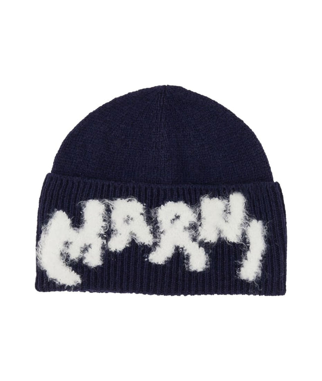 Marni Embroidered Logo Knit Beanie "Unworn"