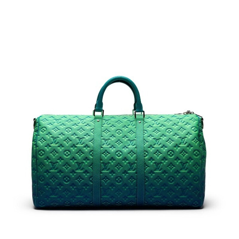 Louis Vuitton Neon Green Taurillon Illusion Keepall 50 (Pre-Loved)