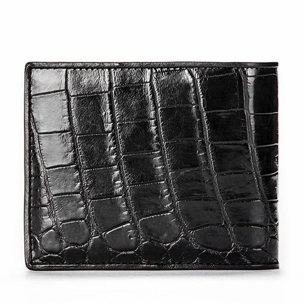 Gucci Genuine Black Crocodile Leather Bi-Fold Wallet (Pre-Loved)