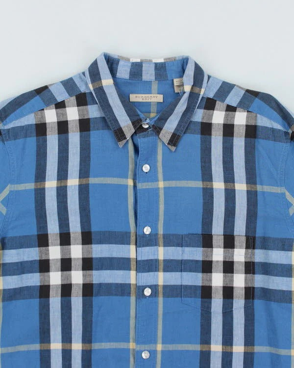 Burberry Sky Blue Check Long-Sleeve Shirt (Pre-Loved)