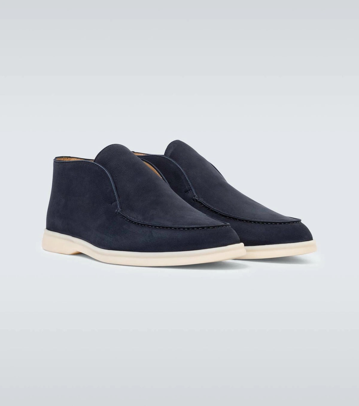 Loro Piana Open Walk Suede Ankle Boots 