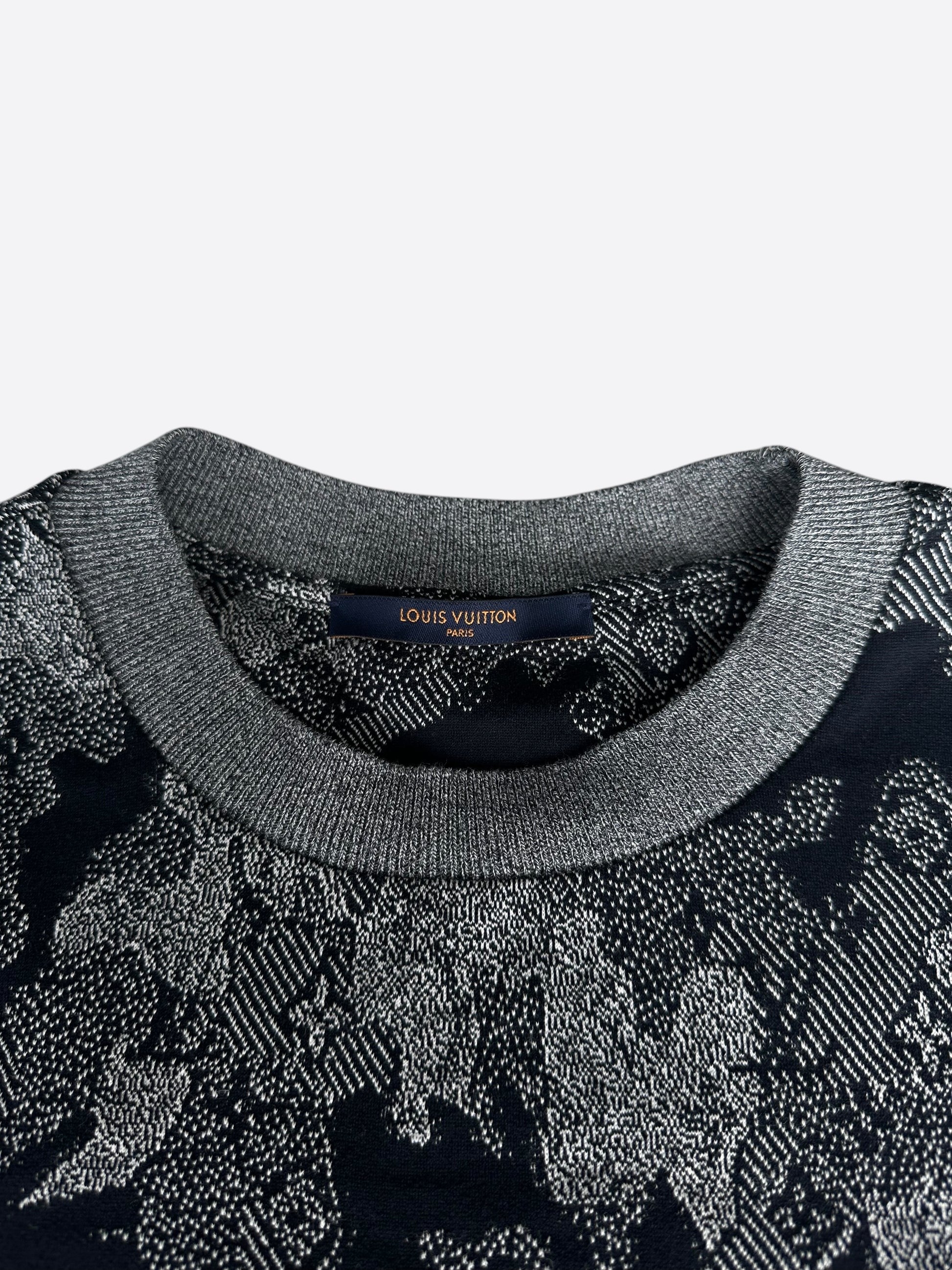 Louis Vuitton Black and Grey Monogram Camo T-Shirt 
