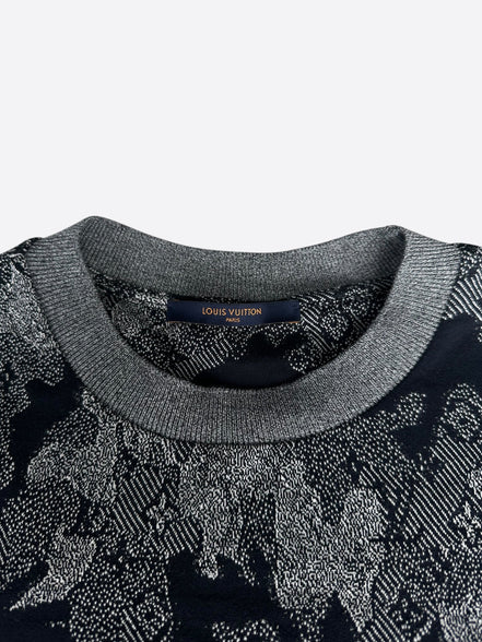 Louis Vuitton Black and Grey Monogram Camo T-Shirt "Unworn"