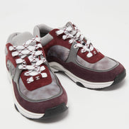 Chanel CC Tie-Dye Runner Sneakers Burgundy & Grey 