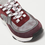 Chanel CC Tie-Dye Runner Sneakers Burgundy & Grey 