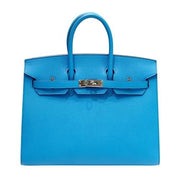 Hermes Birkin 25 Epsom Leather Bleu Frida with Palladium Hardware 