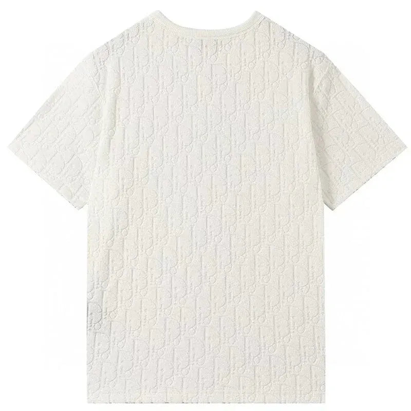 Dior Oblique Terry Cotton White T-Shirt (Pre-Loved)