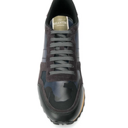 Valentino Garavani Rockrunner Navy/Burgundy Sneakers (Pre-Loved)