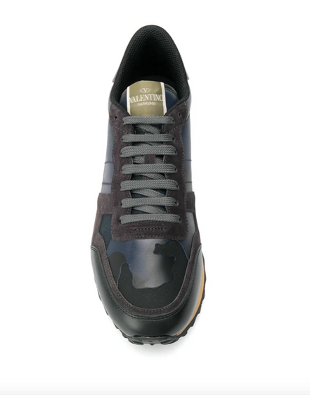 Valentino Garavani Rockrunner Navy/Burgundy Sneakers (Pre-Loved)