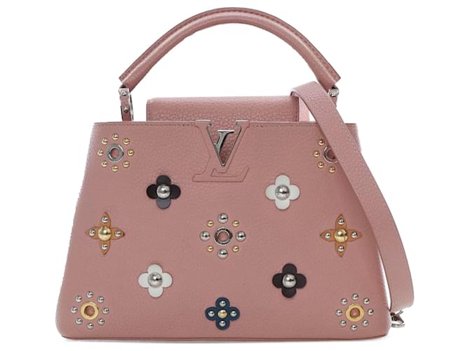 Louis Vuitton Capucines BB Rose Ballerine Flower Studs 