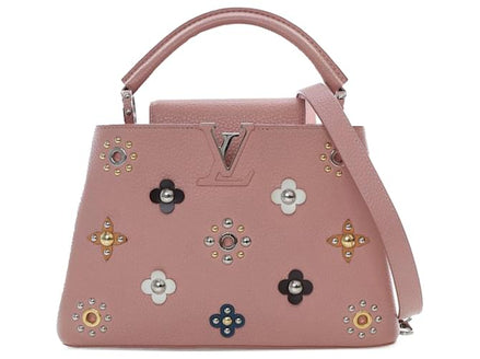 Louis Vuitton Capucines BB Rose Ballerine Flower Studs "Unworn"