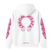 Chrome Hearts Pink Horseshoe Hoodie 