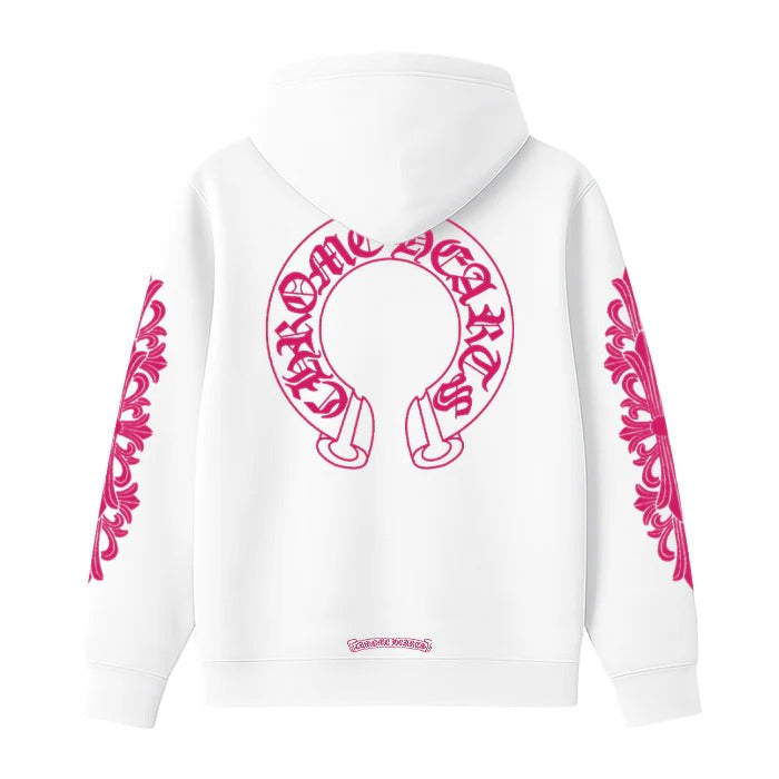 Chrome Hearts Pink Horseshoe Hoodie 