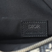 Dior Black & Grey Oblique Jacquard Saddle Bag (Pre-Loved)