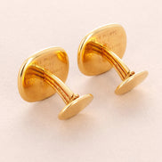 Patek Philippe Calatrava Cross Blue Enamel & Yellow Gold Cufflinks (Pre-Loved)