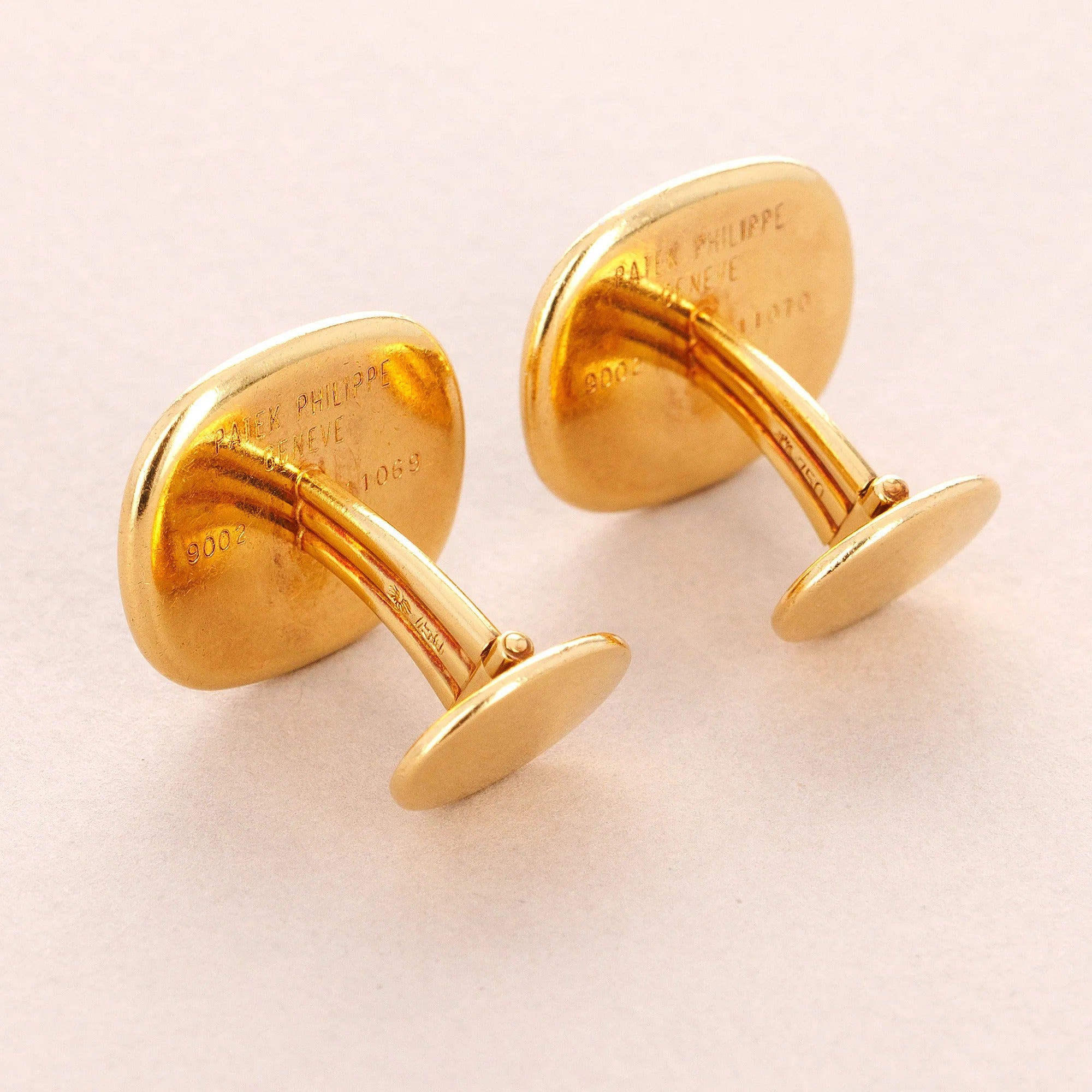 Patek Philippe Calatrava Cross Blue Enamel & Yellow Gold Cufflinks (Pre-Loved)