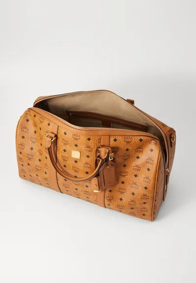 MCM Cognac Visetos Monogram Heritage Weekender (Pre-Loved)