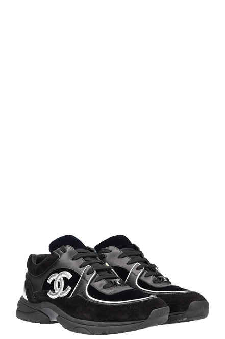 Chanel Velour Runners Black & Silver "Unworn"