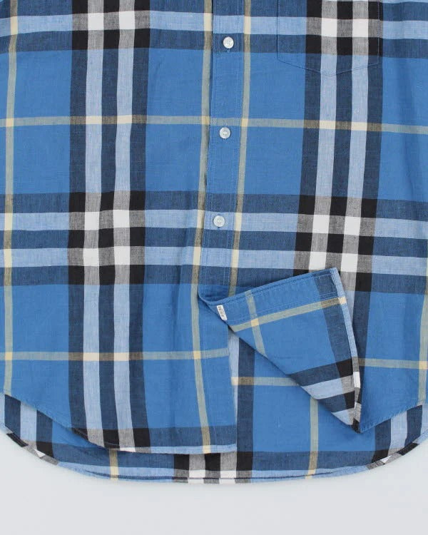 Burberry Sky Blue Check Long-Sleeve Shirt (Pre-Loved)
