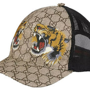 Gucci Tiger Print GG Supreme Baseball Hat (Pre-Loved)
