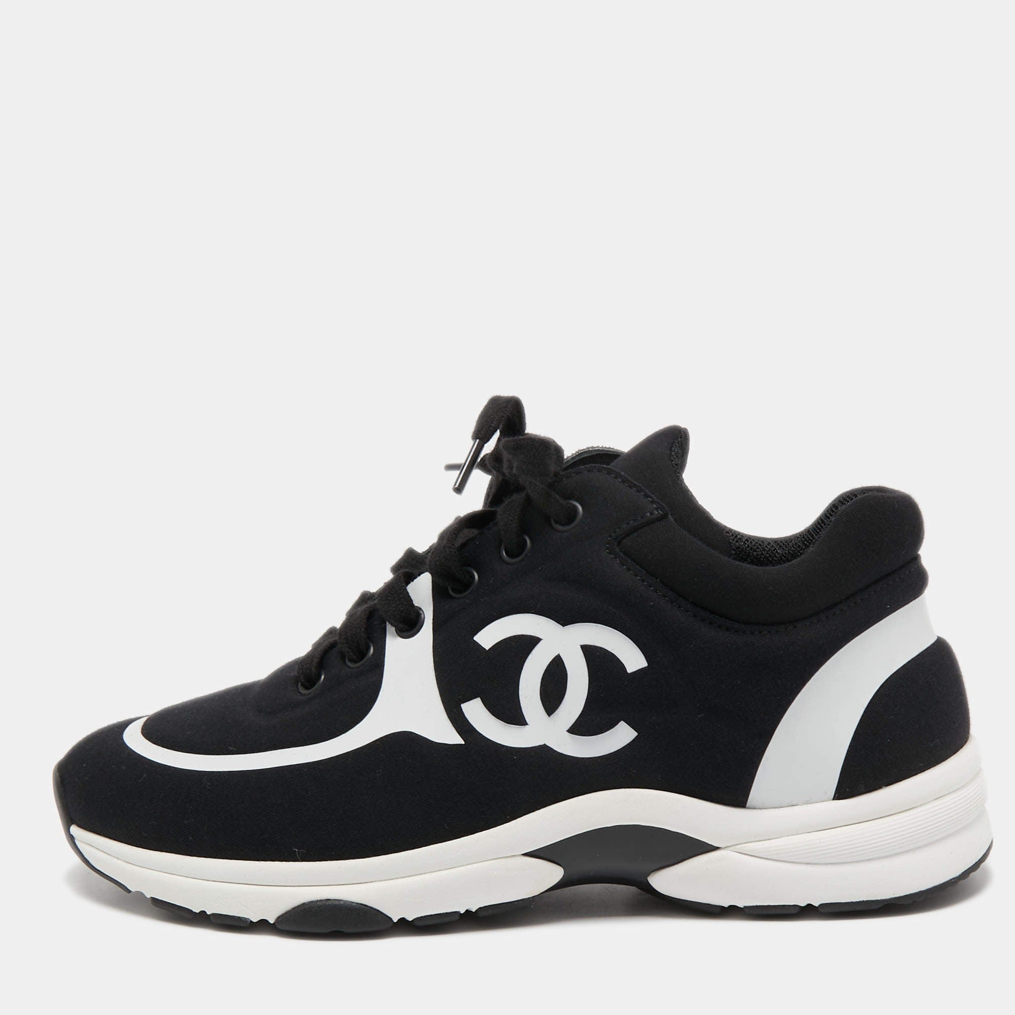 Chanel CC Runner Sneakers Black & White (Pre-Loved)