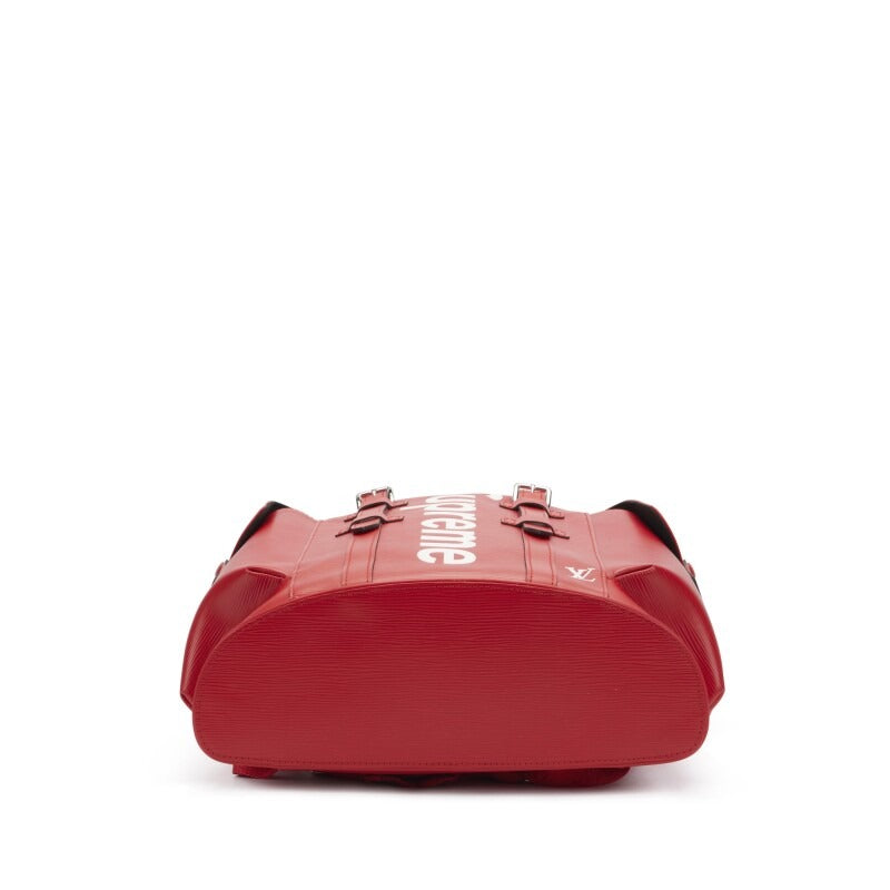 Louis Vuitton x Supreme Epi Leather Christopher Red Backpack 