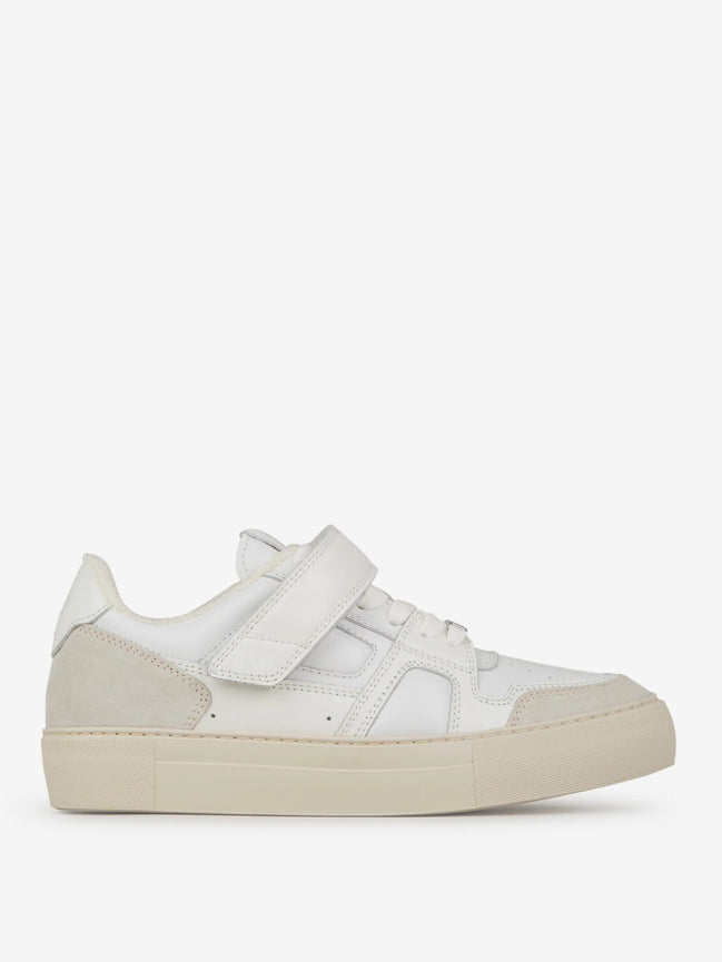 AMI Paris White Leather & Suede Velcro Low-Top Sneakers "Unworn"