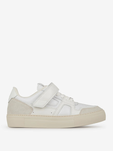 AMI Paris White Leather & Suede Velcro Low-Top Sneakers "Unworn"