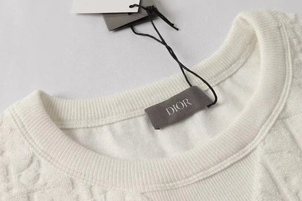 Dior Oblique Terry Cotton White T-Shirt (Pre-Loved)