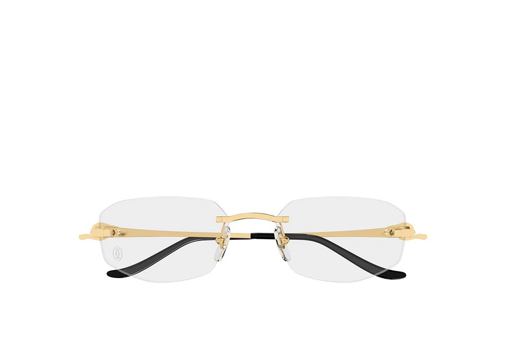 Gold Cartier 3D Panthère Glasses 