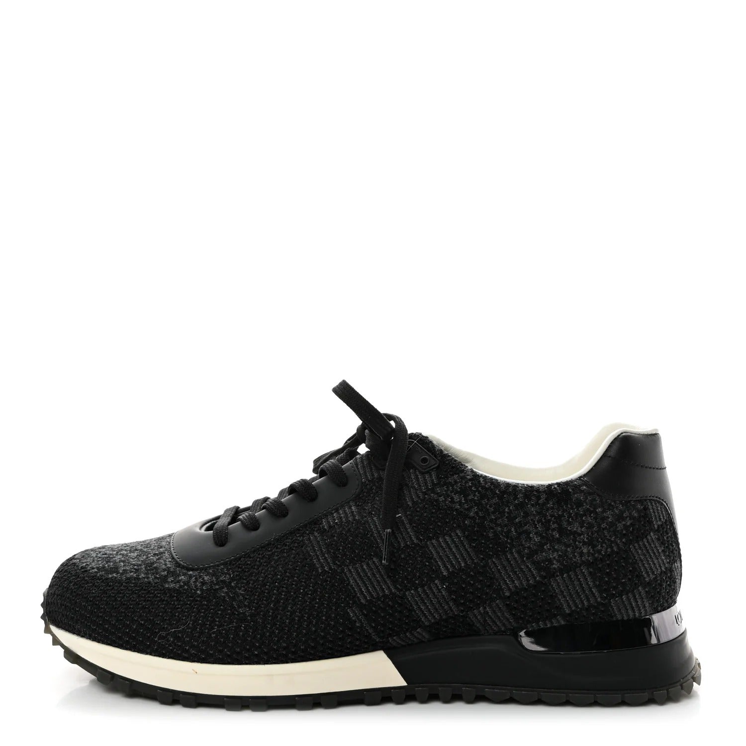 Louis Vuitton Black Damier Knit Run Away Sneakers (Pre-loved)