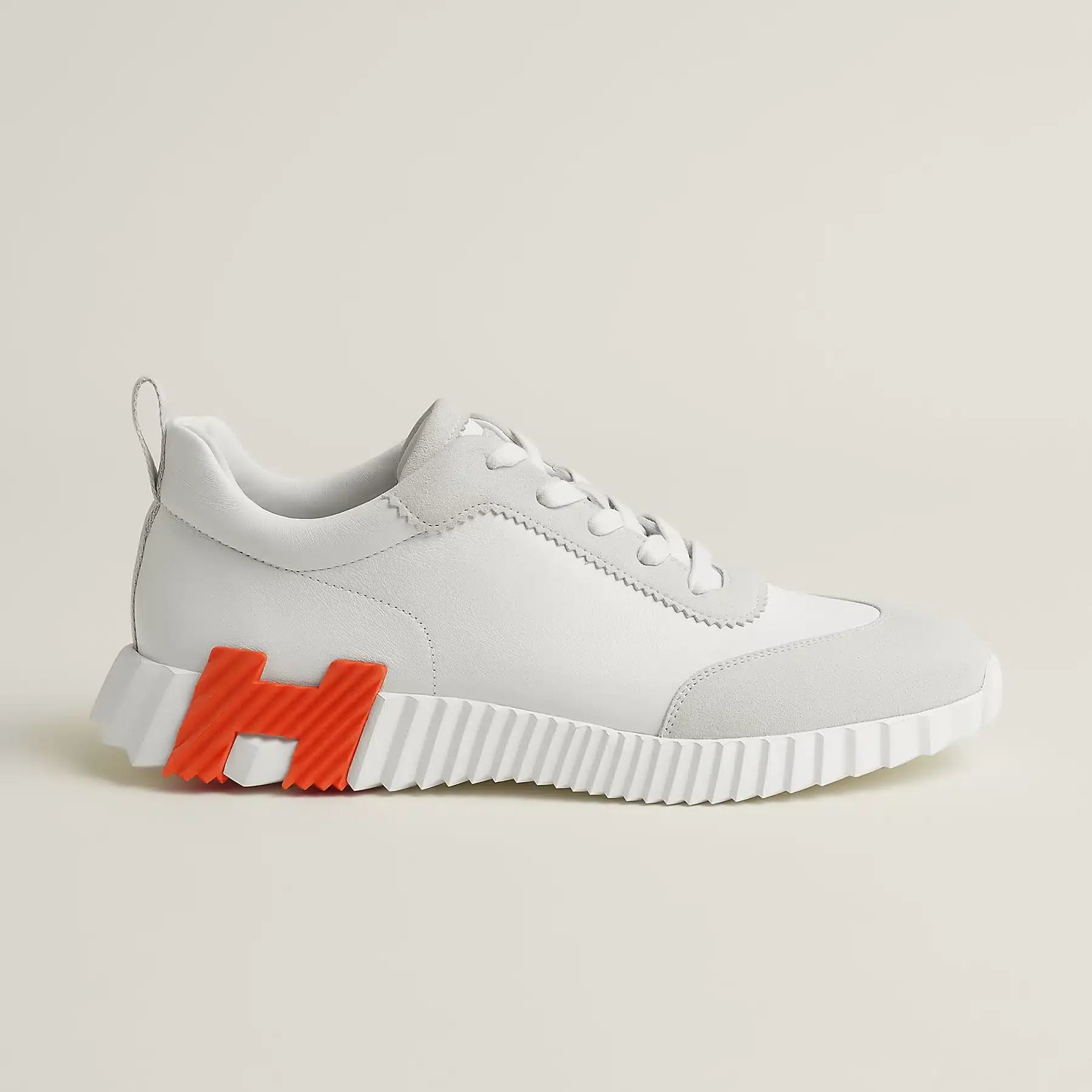 Hermès Bouncing Sneakers White and Orange 