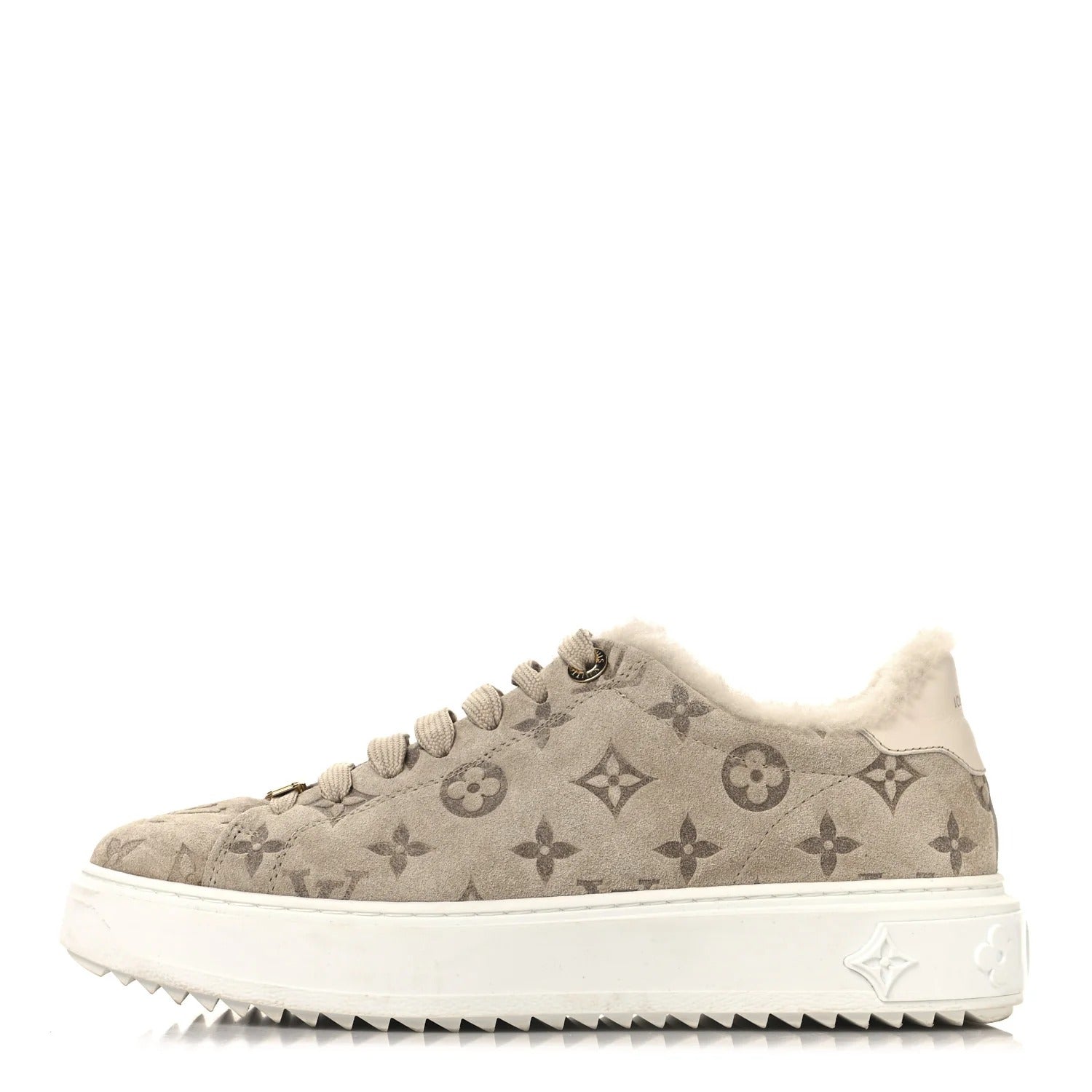 Louis Vuitton Beige Monogram Suede Time Out Sneakers 